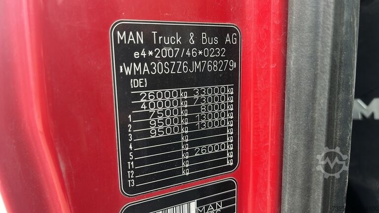 Benne MAN MAN TGS 33.500 with Schmitz Cargobull SGF S2