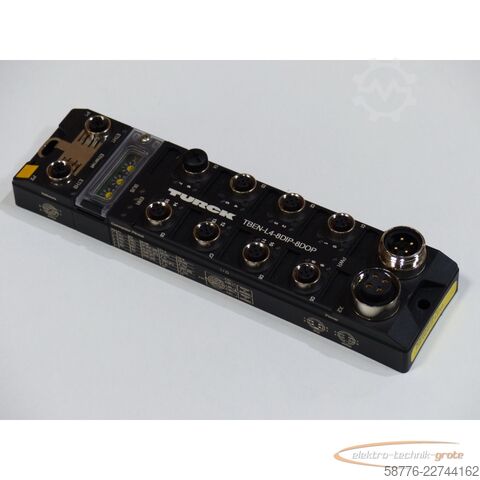 Component Turck TBEN-L4-8DIP-8DOP Kompaktes Multiprotokoll-I/O-Modul für Ethernet