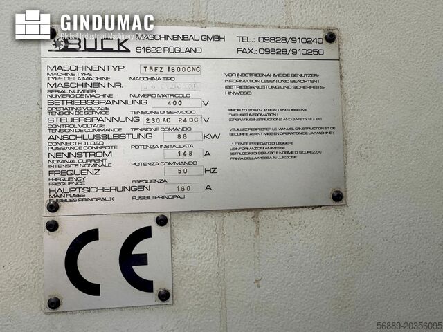 Borrmaskin (metall) BUCK TBFZ 1600