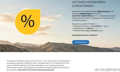 Daļēji integrēta kemperis Knaus L!VE TI 650 MEG Platinum Selection TraumMobil*160*Autom*L-Sitz