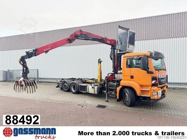 Крюковой мусоровоз MAN TGS 26.440 6x2-4 BL, Lenk-/Liftachse, Krankabine,