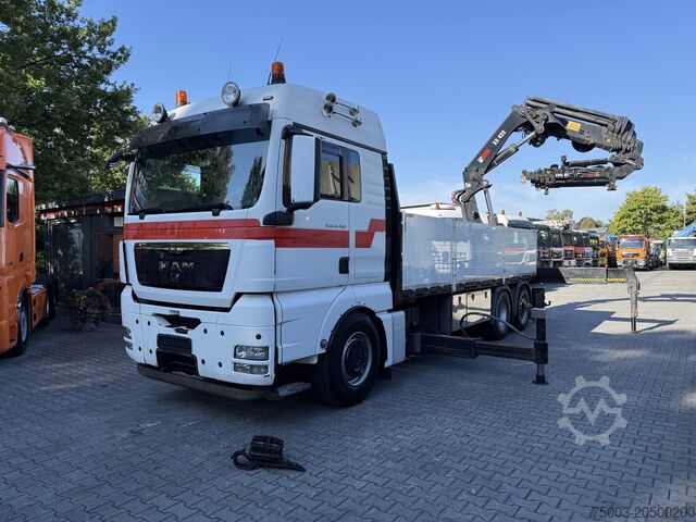 LKW mit Pritsche (offen) MAN TGX 26.480 6X2 Hiab 422 + Jib + Winde