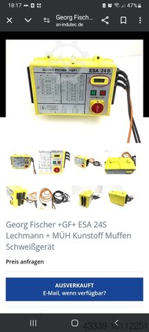 Machine à souder les douilles GEORG FISCHER GF+ESA 24S