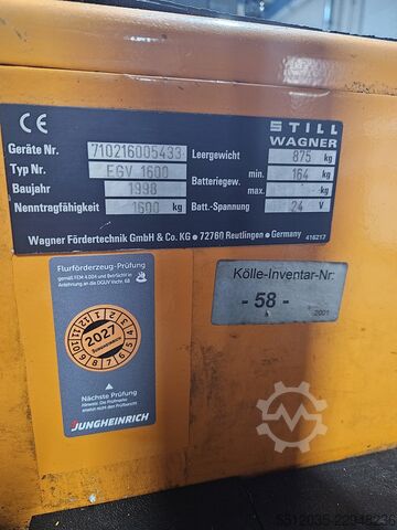 Truk palet angkat rendah Still-Wagner EGV 1600