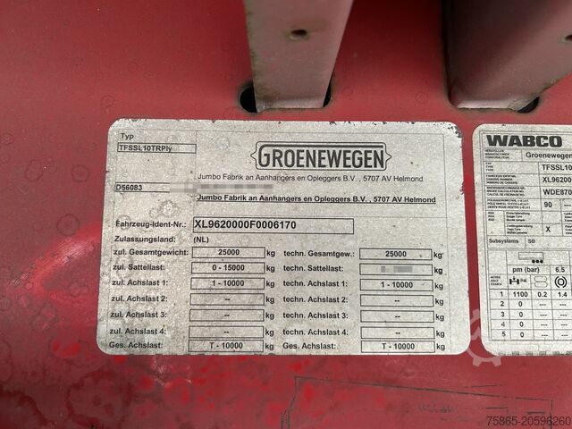 валіза Groenewegen Jumbo / City / Box / Laadklep 2500 kg