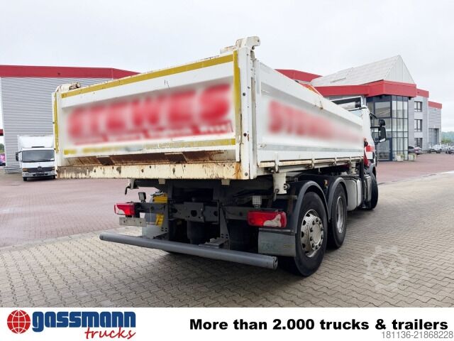 Kipper LKW Scania P 320 6x2/4, Lenk-/Liftachse, Kran Palfinger PK