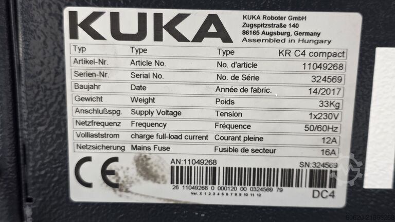 工业机器人 KUKA KR 10 R1420 + KR C4