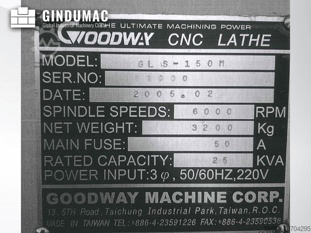 Horizontal Turning Machine Goodway GLS 150M