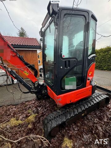 Minigraafmachine Kubota U36-4 Beltegraver m/ 4 skuffer, rotortilt og klype