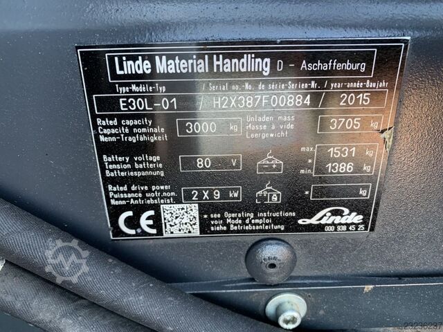 Carretilla eléctrica de 4 ruedas Linde E30L