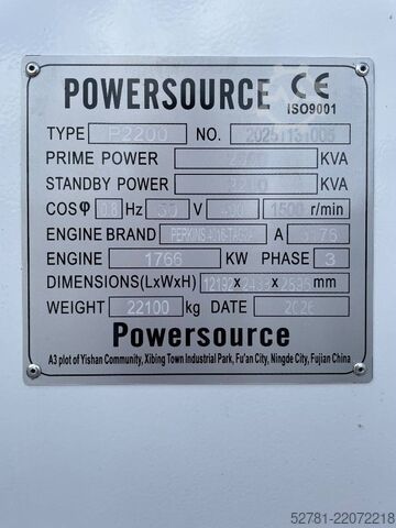 Agregat Perkins 4016-TAG2A - 2.200 kVA Generator - DPX-19826