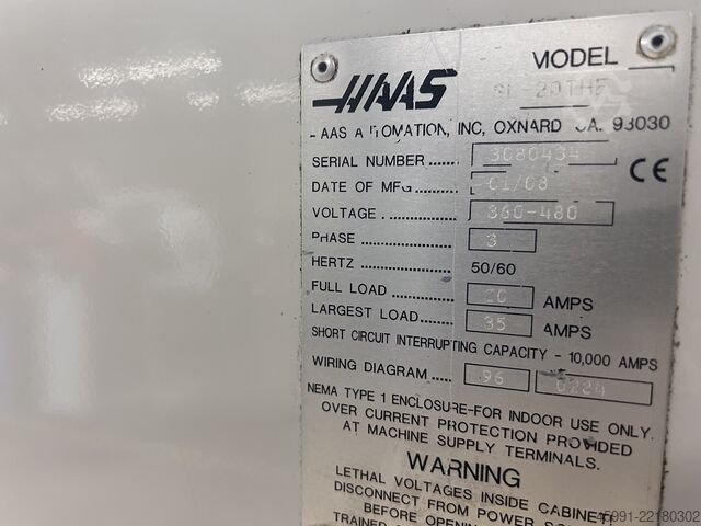सीएनसी लेथ HAAS SL 20 cnc lathe with C-axis