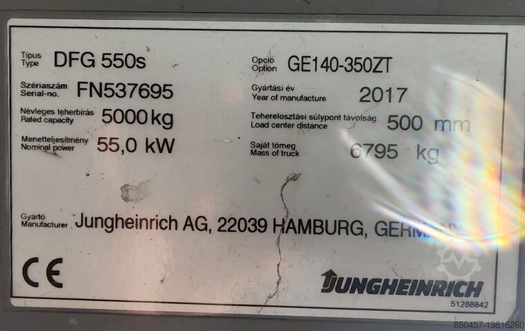 Dizel viljuškari Jungheinrich DFG 550s