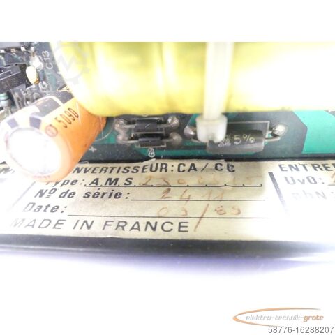 ALSTHOM hluti ALSTHOM Alsthom Parvex NFC 53 220 / AMS 2300515 Power Supply SN: 2411