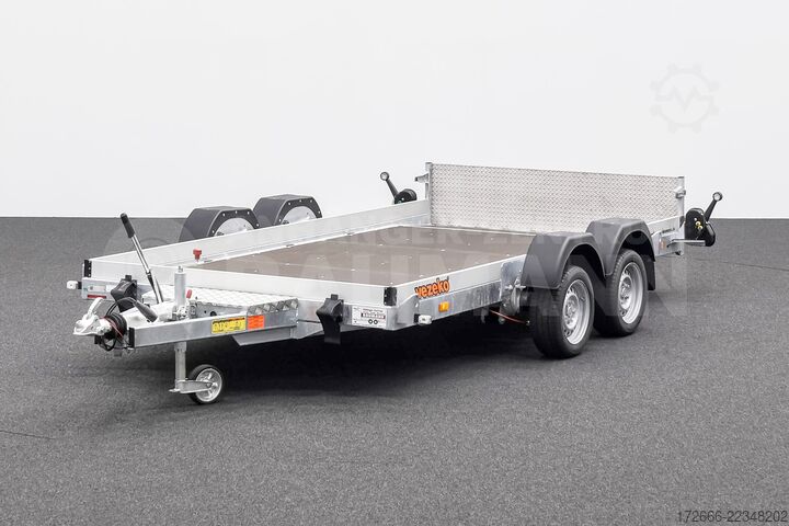 Süllyesztett pótkocsi Vezeko HUSKY CAR FB 35.39 | E-PUMPE | RAMPE 394X187X10CM 3500KG ABSENKER