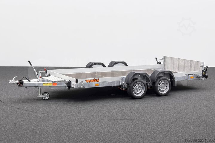 Süllyesztett pótkocsi Vezeko HUSKY CAR FB 35.39 | E-PUMPE | RAMPE 394X187X10CM 3500KG ABSENKER