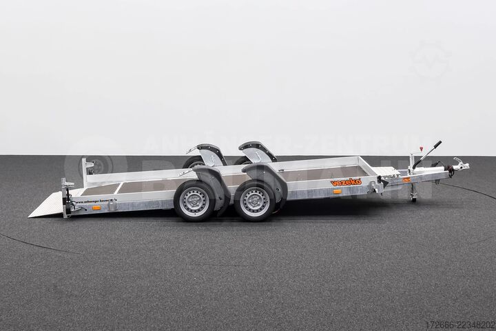 Süllyesztett pótkocsi Vezeko HUSKY CAR FB 35.39 | E-PUMPE | RAMPE 394X187X10CM 3500KG ABSENKER