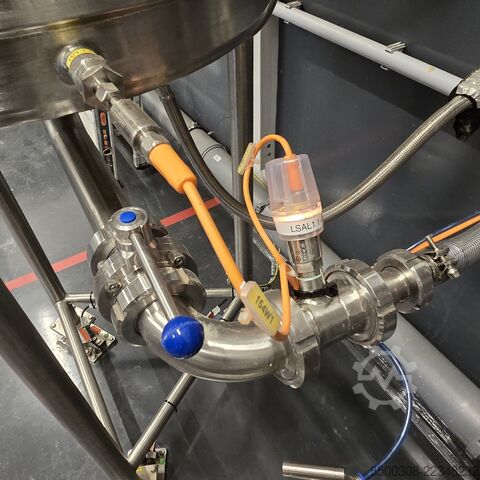 Stainless steel dissolver tank 250 L – heating/cooling jacket, 4 kW dissolver, weighing technology,  INOX CILC250TP