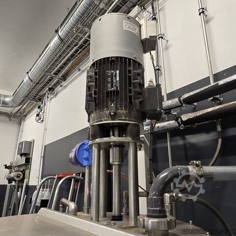 Stainless steel dissolver tank 250 L – heating/cooling jacket, 4 kW dissolver, weighing technology,  INOX CILC250TP