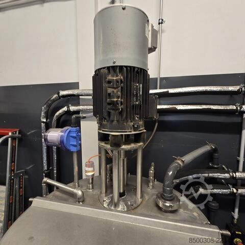 Stainless steel dissolver tank 250 L – heating/cooling jacket, 4 kW dissolver, weighing technology,  INOX CILC250TP