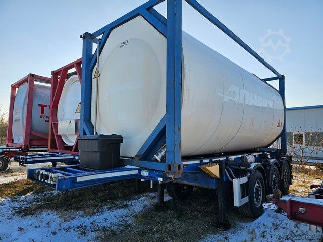 Tanker yarı römork SCHMITZ CARGOBULL Tankcontainer Chassis+Tankcontainer  Schwallwand