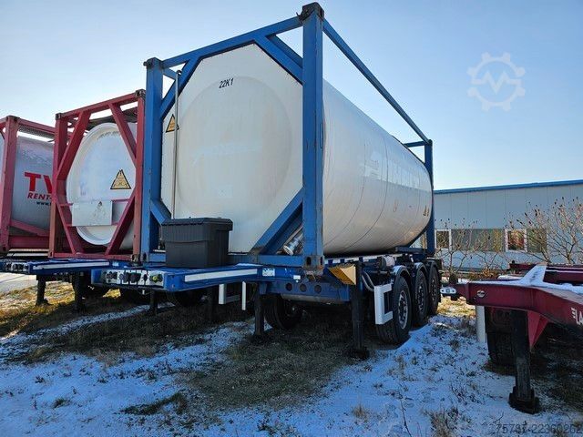 Tanker yarı römork SCHMITZ CARGOBULL Tankcontainer Chassis+Tankcontainer  Schwallwand