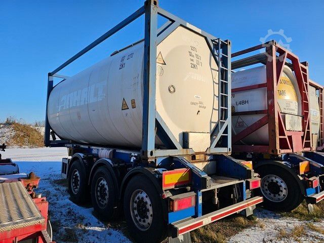 Tanker yarı römork SCHMITZ CARGOBULL Tankcontainer Chassis+Tankcontainer  Schwallwand