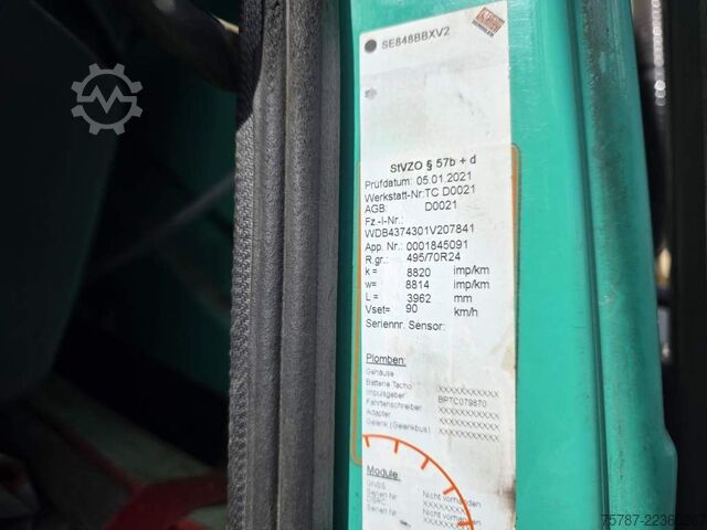 Kamyon şasisi UNIMOG U5000 4x4 Chassis, Standklima, 4374/45