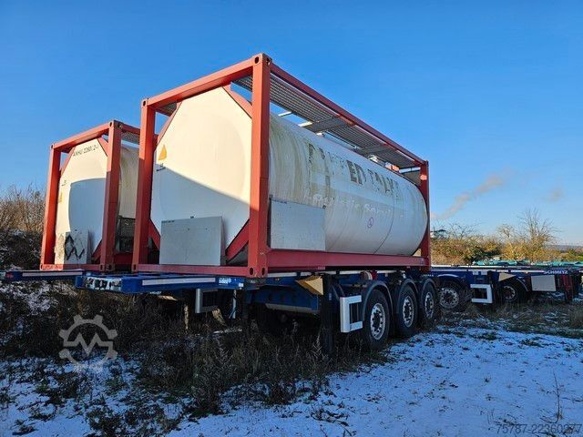 Değişebilir kasalı yarı römork SCHMITZ CARGOBULL 20" Tankconatinerchassis + Tankcontainer