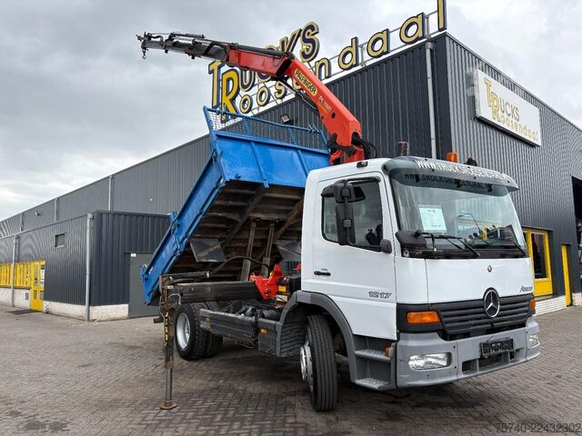 Tipper med kran Mercedes-Benz ATEGO 1217 + PALFINGER PK 11001 - 7 X EXT. + TI...