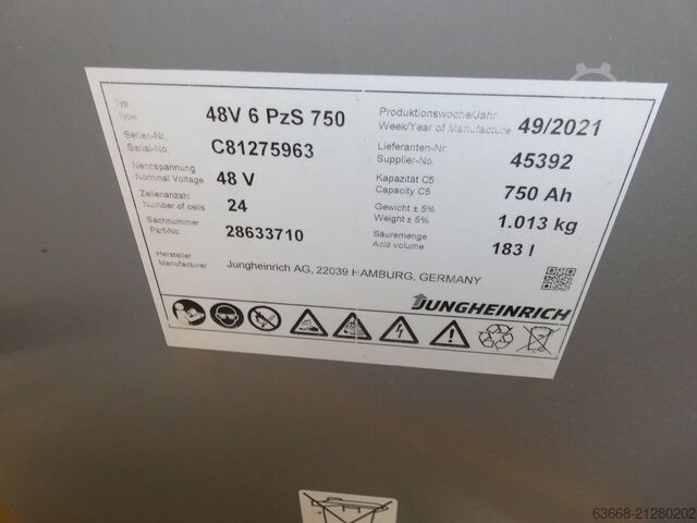 Electric 3-wheel forklift Jungheinrich EFG 220 - 464 DZ