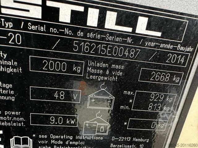 VS-22418 电动三段式堆高车 Still RX20-20 使用小时数少 STILL RX20-20