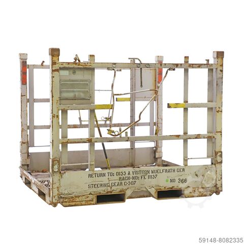 Used mesh box / mesh box pallets / Both narrow sides open, L: 1500, W: 1210, H: 