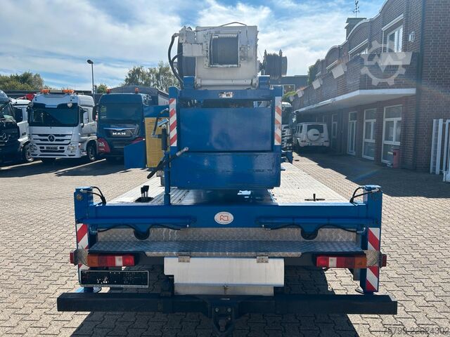 ট্রাক-মাউন্টেড ক্রেন ভ্যান DAF 45.130 Dachdeckerkran 28-7 Klaas 28M