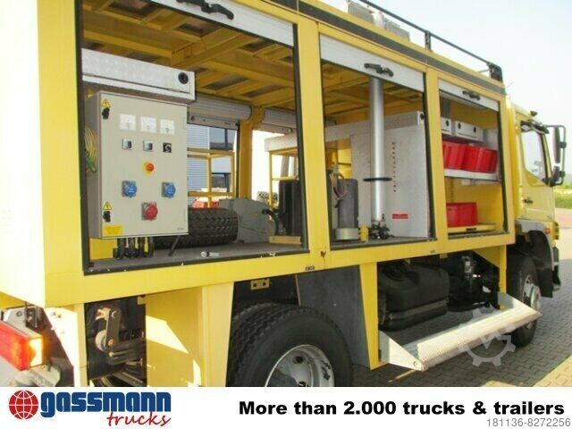 LKW mit Pritsche (offen) Werkstattkofferaufbau mit Stromgenerator