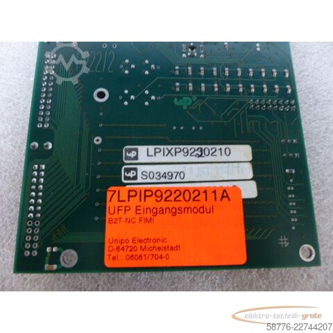 Komponen  Unipo Electronic 7LPIP9220211A UFP Eingangsmodul B2T-NC FIMI