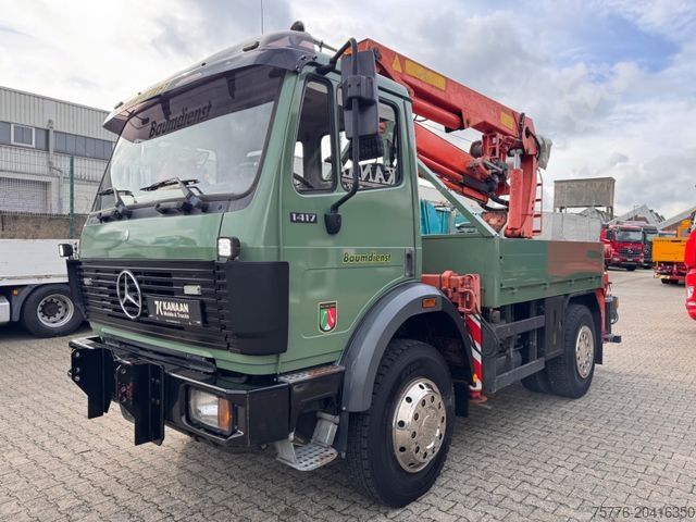 Truck mounted crane MERCEDES-BENZ 1417 AK Allrad Palfinger Montagekran 17,7m 64TKM