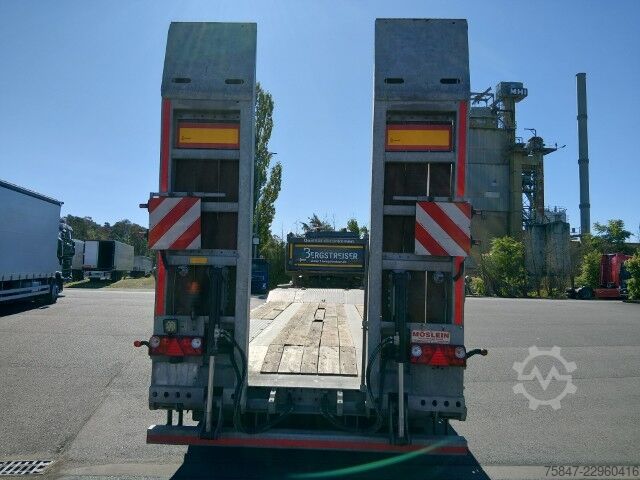 Low loader trailer Möslein TA3 Tieflader hydr. Rampen