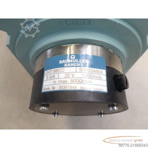 Steuerung Baumüller GSF 71-M Motor SN: 846551 - 22A / 170V mit GHT 68/22 Tachogenerator
