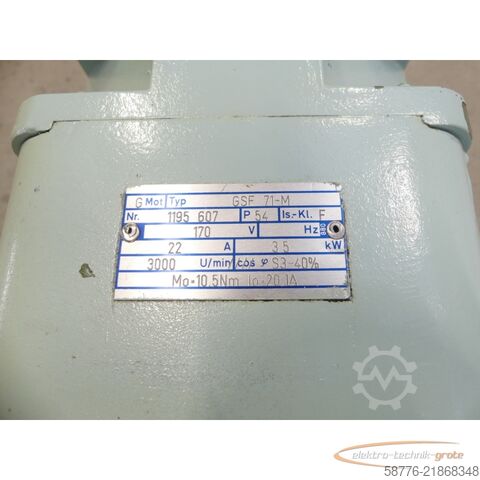 Styreenhet Baumüller GSF 71-M Servomotor SN: 1195607 - 22A / 170V