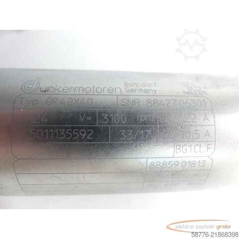 Unit kendali Dunkermotoren GR42x40 SNR: 88427 06301 + PLS 42S SN: 5011135592 - ungebr.! -