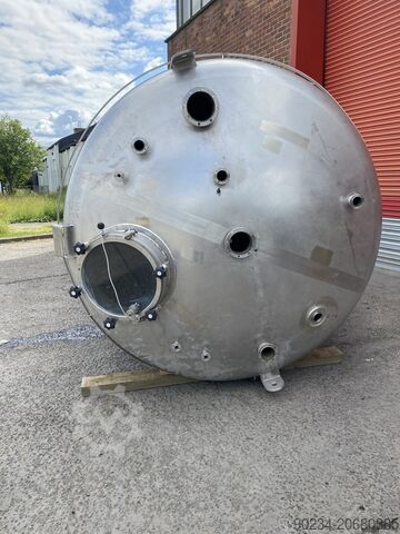 11 600 litran ruostumattomasta teräksestä valmistettu varastosäiliö, 2100 mm halkaisija x 2650 mm su FIB INDUSTRIELE BEDRIJUEN 11,600 Litre