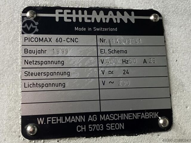 CNC dik işleme merkezi, VMC, BAZ, freze makinesi, frezeleme, freze merkezi FEHLMANN PICOMAX 60