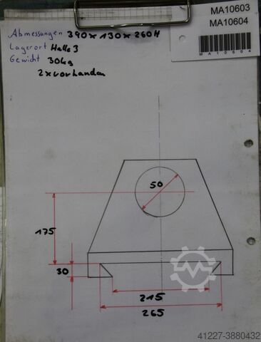 Motlager för fräsmaskin unbekannt Bohrung 50 mm