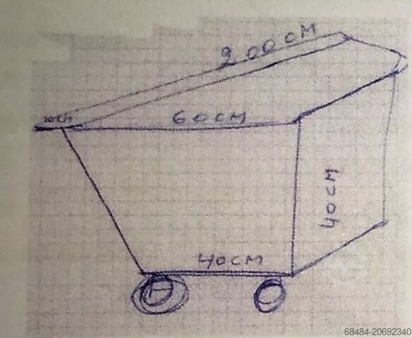Kontejner za stakleni cullet, dug, nizak, 1000 kg GMI Cullet Container long low 1000 kg