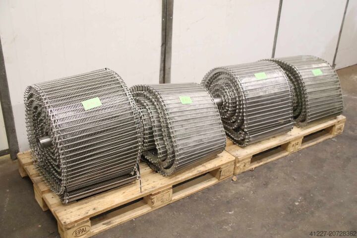 Konveijera josta ar ķēdes posmu, nerūsējošais tērauds, 4 veltņi Costacurta VICO FLEX  Breite 460 mm