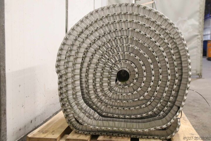 Konveijera josta ar ķēdes posmu, nerūsējošais tērauds, 4 veltņi Costacurta VICO FLEX  Breite 460 mm