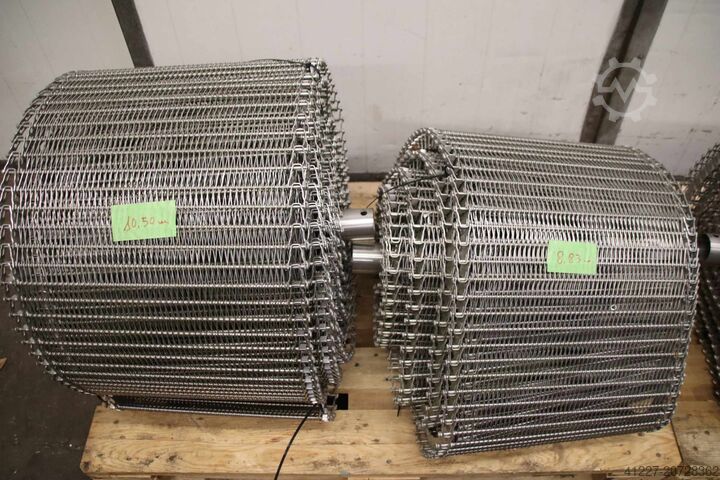 Konveijera josta ar ķēdes posmu, nerūsējošais tērauds, 4 veltņi Costacurta VICO FLEX  Breite 460 mm