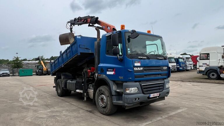 Darus billenőplatós teherautó DAF CF 85.360 (MANUAL GEARBOX / PALFINGER PK 12001 ...