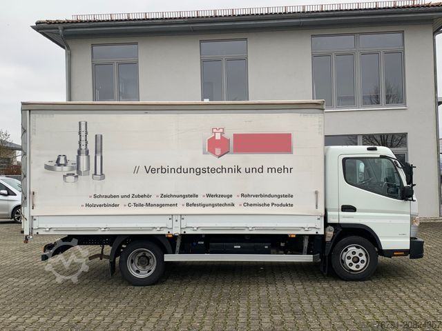 LKW mit Pritsche & Plane MITSUBISHI FUSO Canter 9C18_Autom_Klima_ Schiebeplane_EURO6